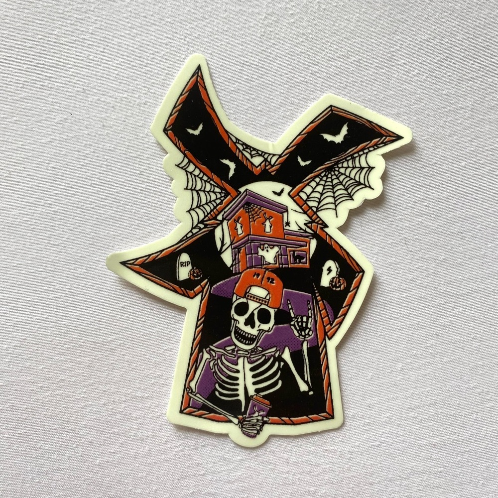Halloween Skeleton Dutch Bros Sticker